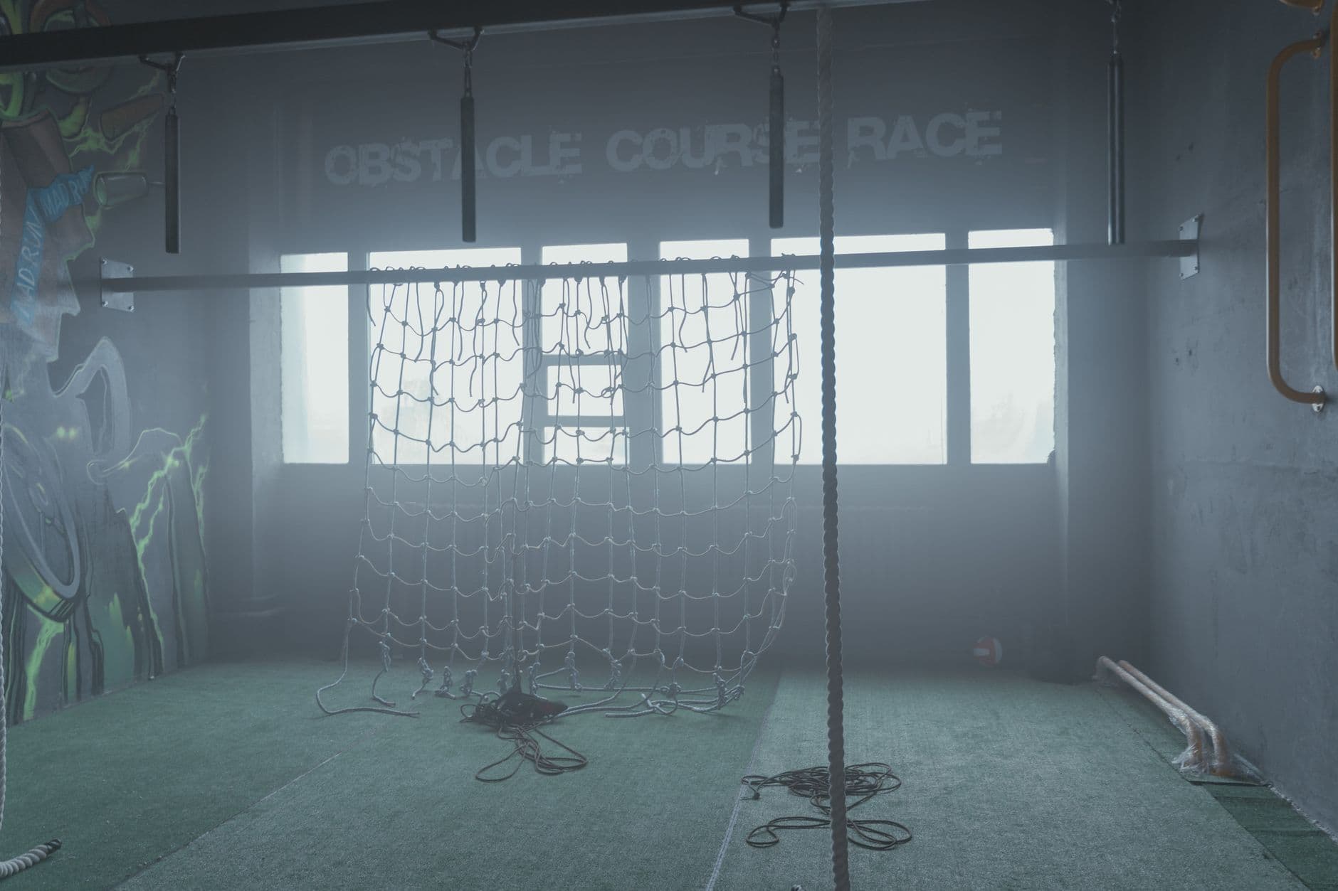 indoor obstacle course reception desk