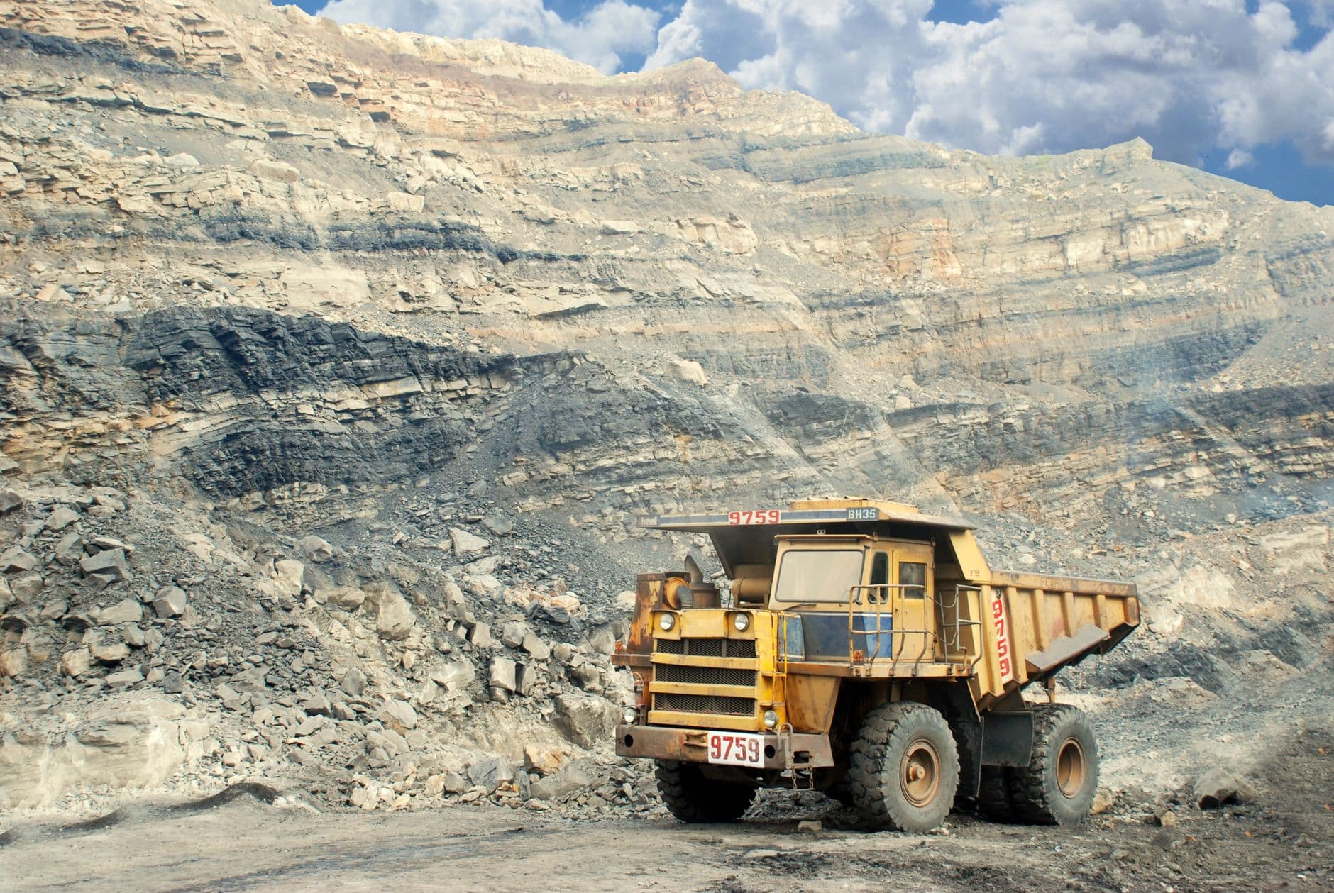 coal mine haul truck worker