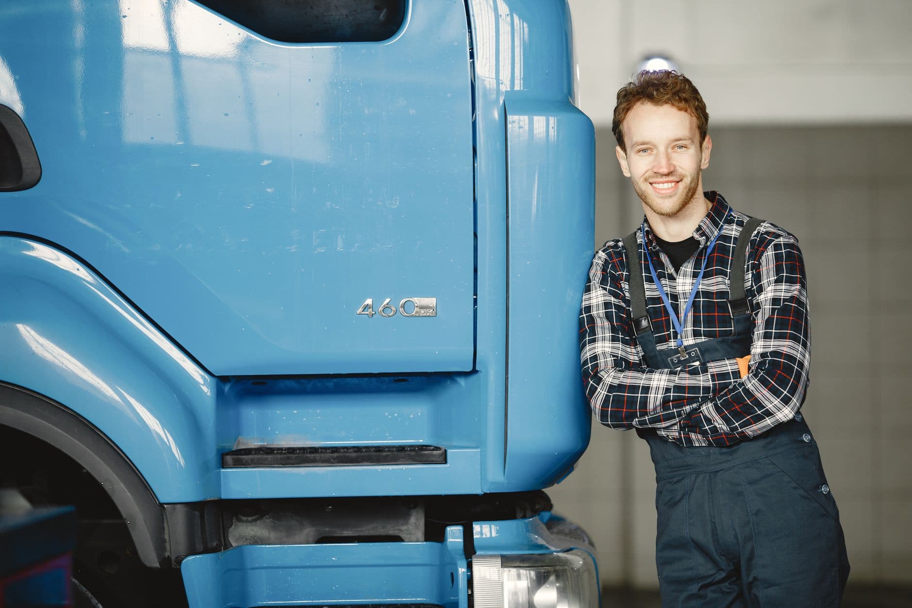 truck detailing workshop worker