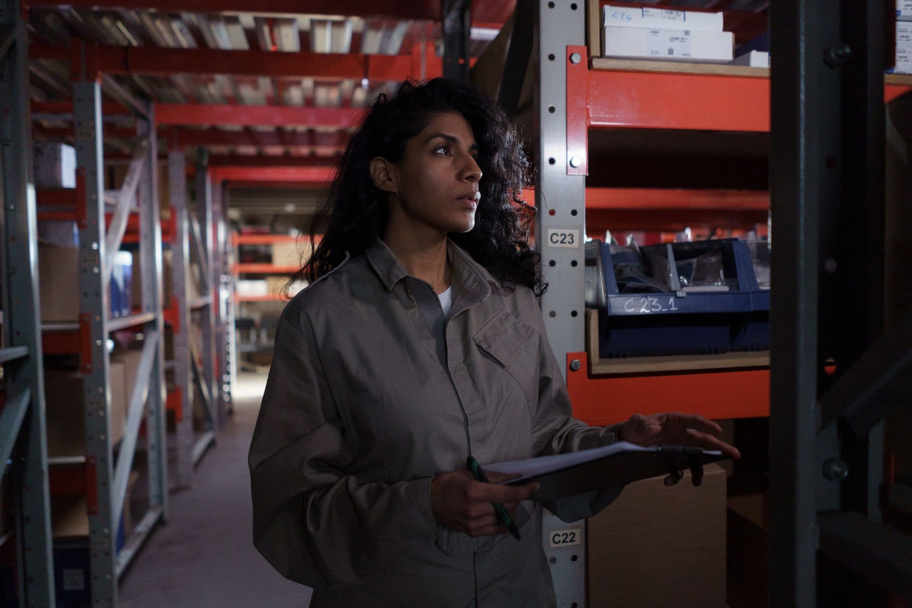 warehouse worker safety inspection